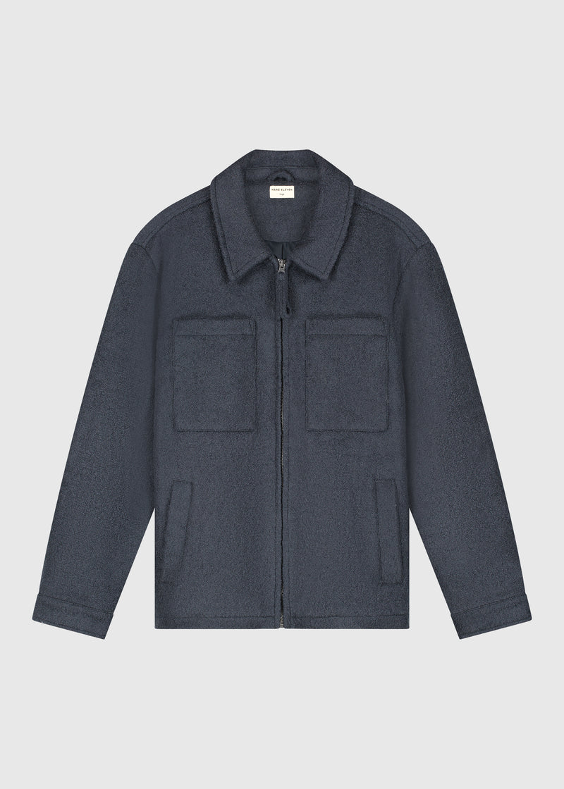 Premium Wool Jacket - Navy Blue
