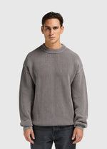 Oversized Knit Crewneck - Washed Anthracite