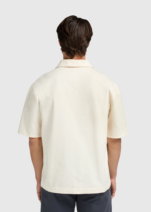 Herringbone Resort Shirt - White Sand