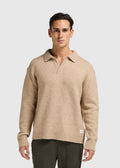 Polo en Tricot Épais - Sable Foncé