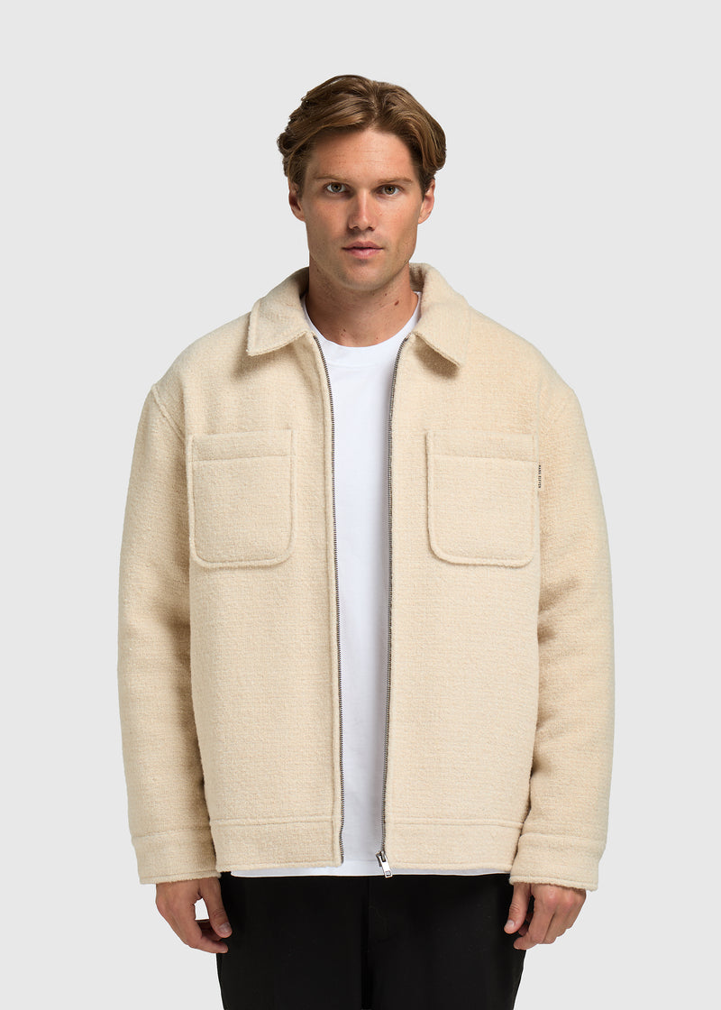 Padded Overshirt - Sand Melange