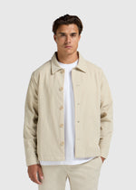 Seersucker Overshirt - Sand