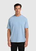 Clean Basic T-Shirt – verwaschenes Hellblau