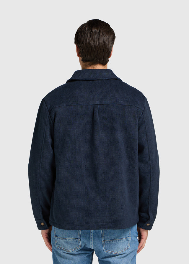 Veste zippée à chevrons - Bleu marine