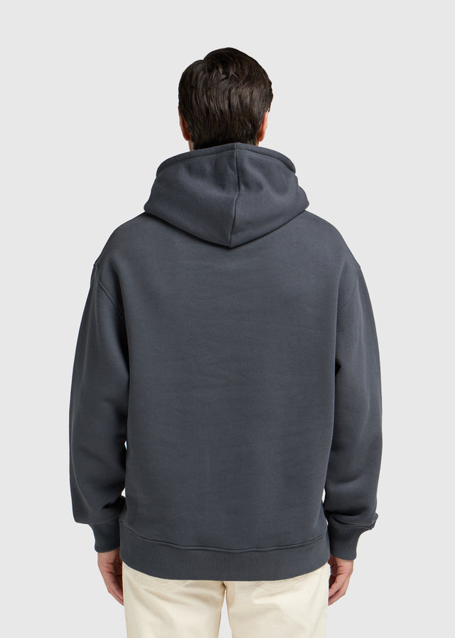 Sweat à capuche en tissu éponge épais - Bleu Ombre