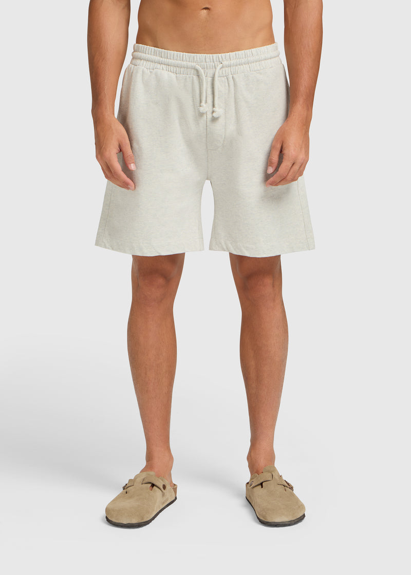 Loungewear-Shorts – Grau Meliert