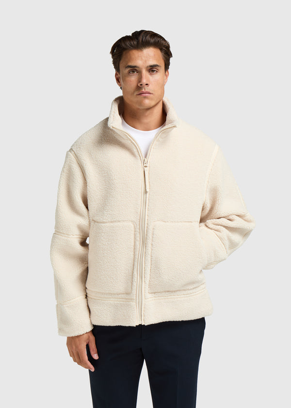 Teddy jacket - White sand