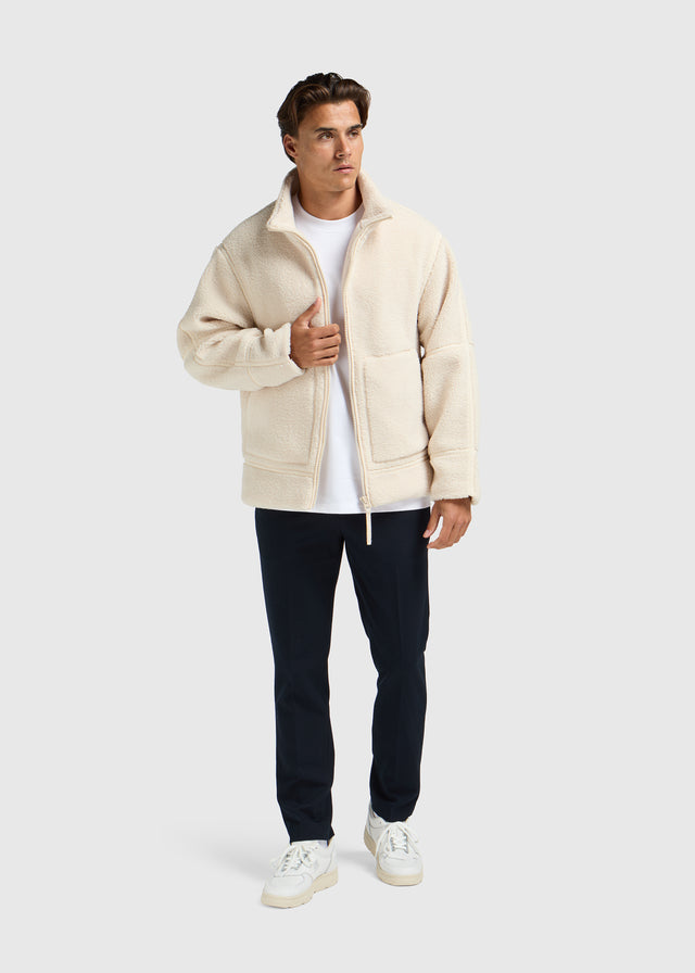 Teddy Tape Jacke - Weißer Sand
