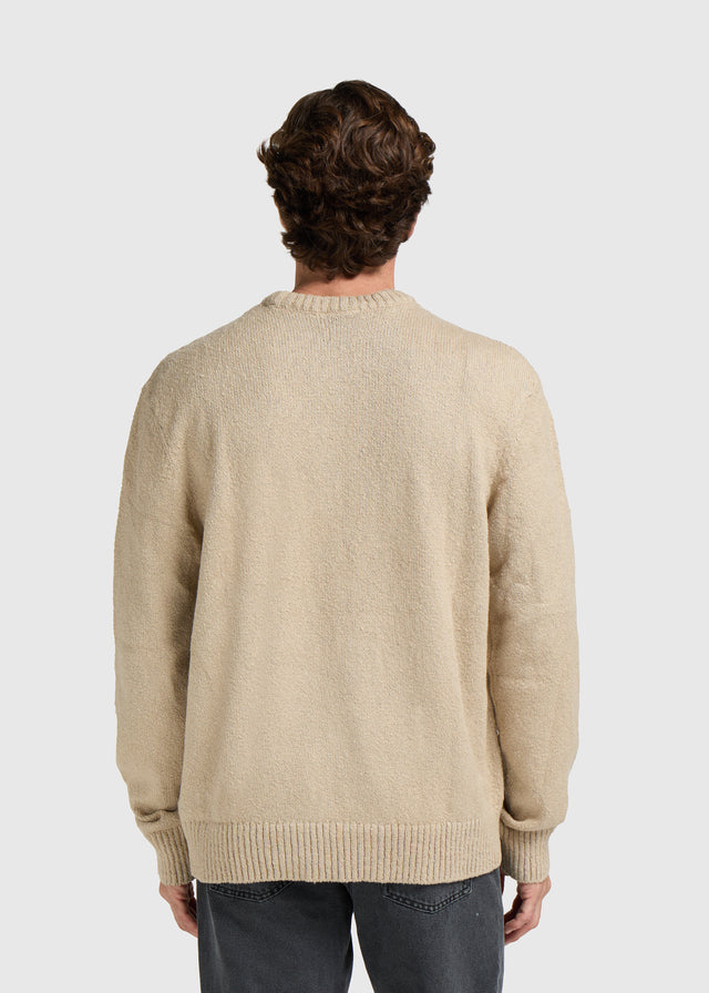 Col rond en tricot de qualité supérieure - Désert