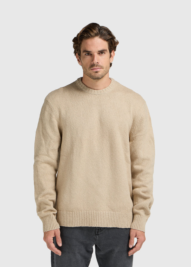 Col rond en tricot de qualité supérieure - Désert