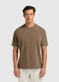 Clean Basic T-Shirt – Braun verwaschen
