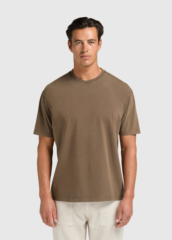 Clean Basic Tee - Washed Brown