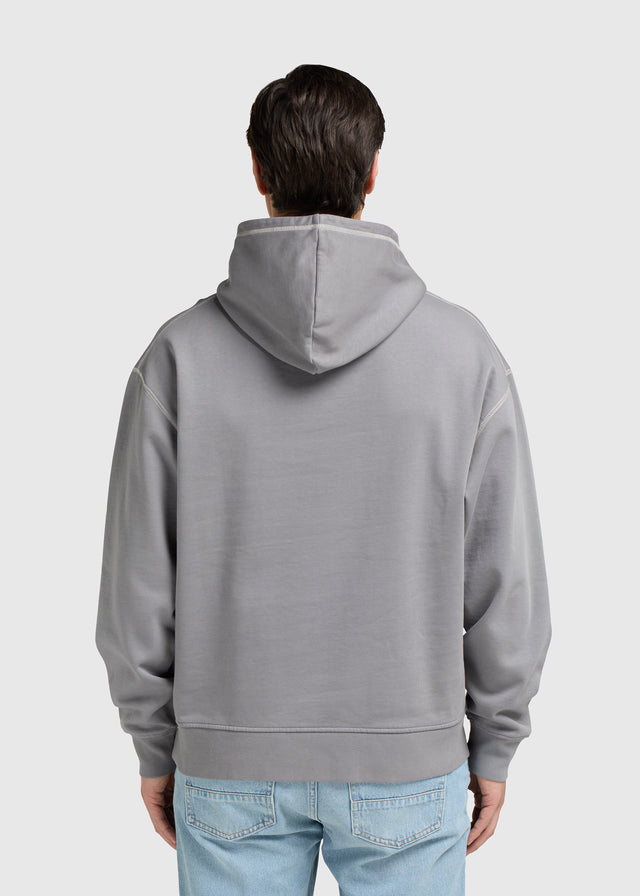 Hoodie mit starkem Kontrast – Grau