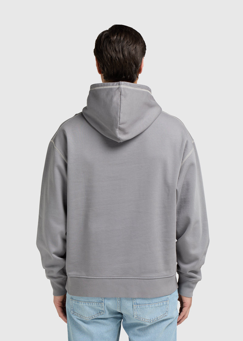 Hoodie mit starkem Kontrast – Grau