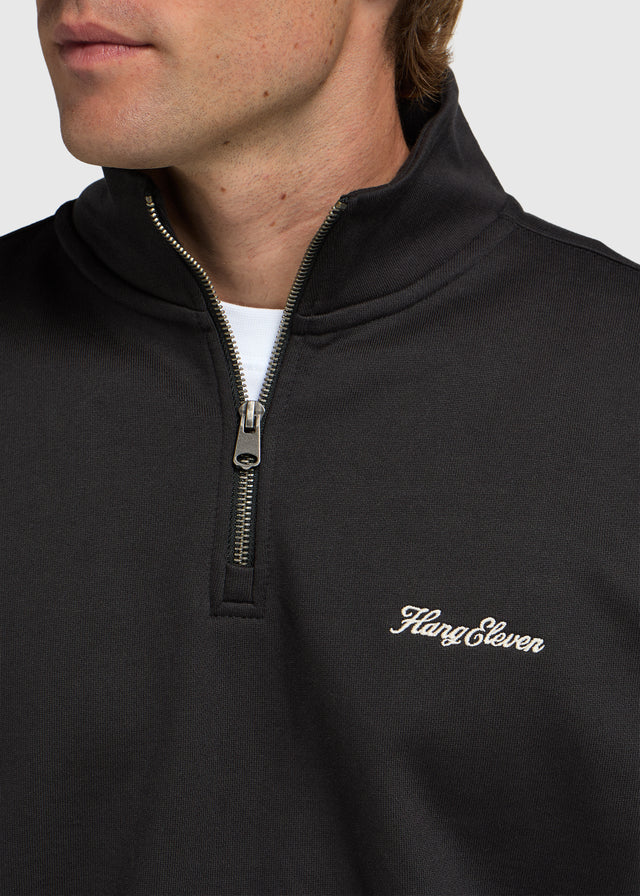 Clean Half Zip Sweater - Moonless Night