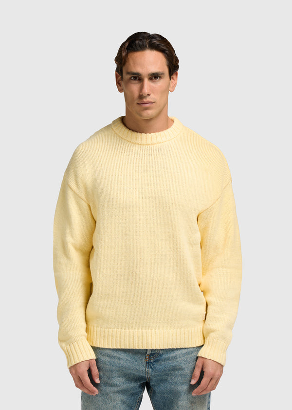 Heavy Knit Crewneck - Pastel Yellow