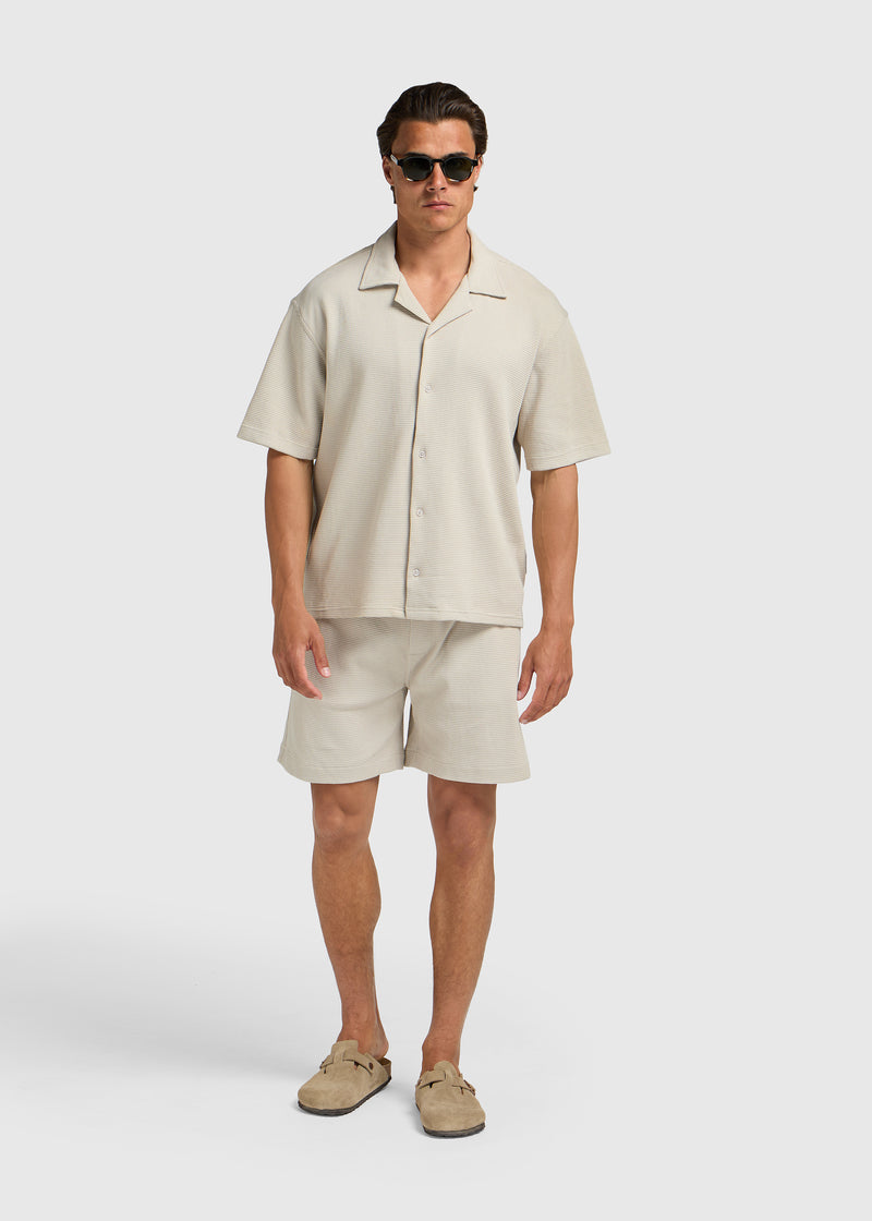 Relaxed Waffle Shirt - Sand