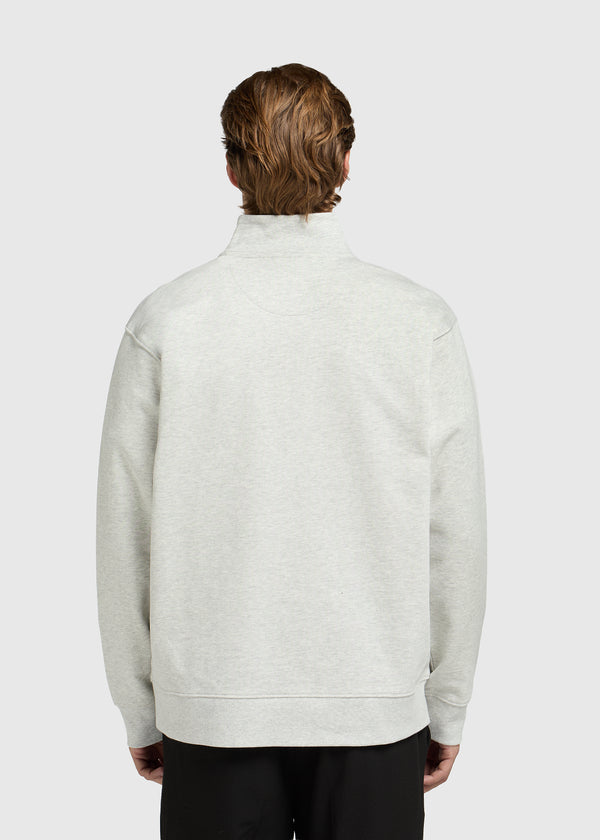 Clean Half Zip Sweater - Grey Melee