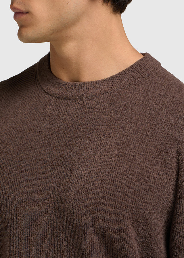 Structure Knit Crewneck - Espresso
