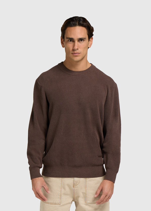 Structure Knit Crewneck - Espresso