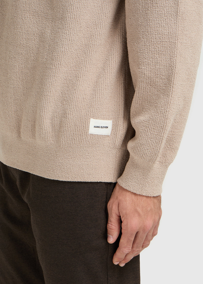 Structure Knit Crewneck - Sand