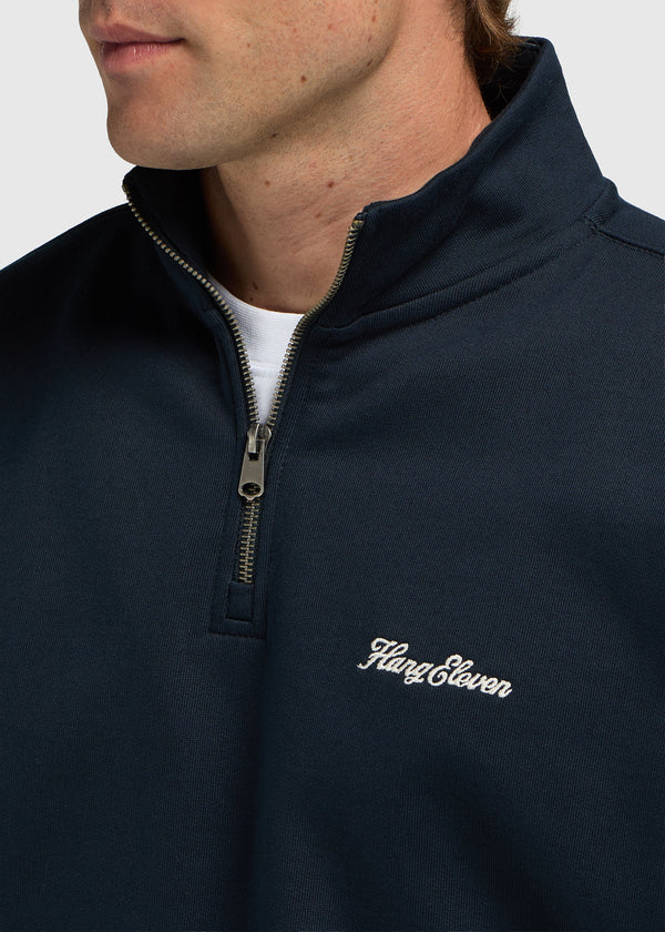 Clean Half Zip Sweater - Ombre Blue