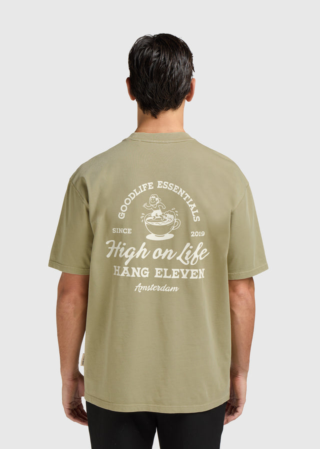Life Tee – Schiefergrün