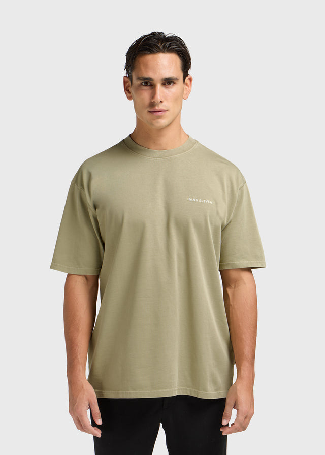 Life Tee – Schiefergrün