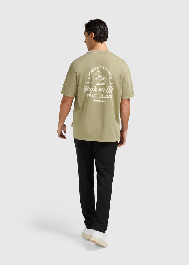 Life Tee – Schiefergrün