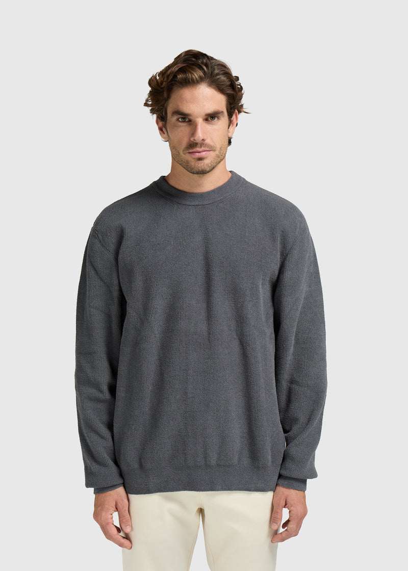 Structure Knit Crewneck - Slate Grey