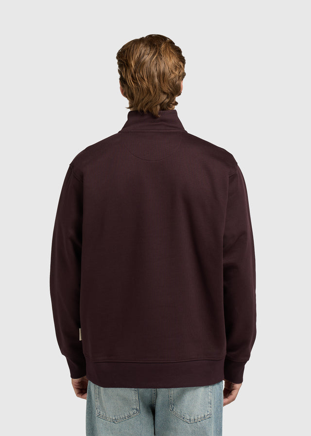 Clean Half Zip Sweater - Chocolate Brown
