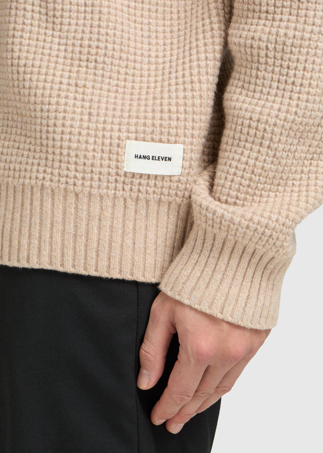 Polo gaufré Riva - Sable foncé 