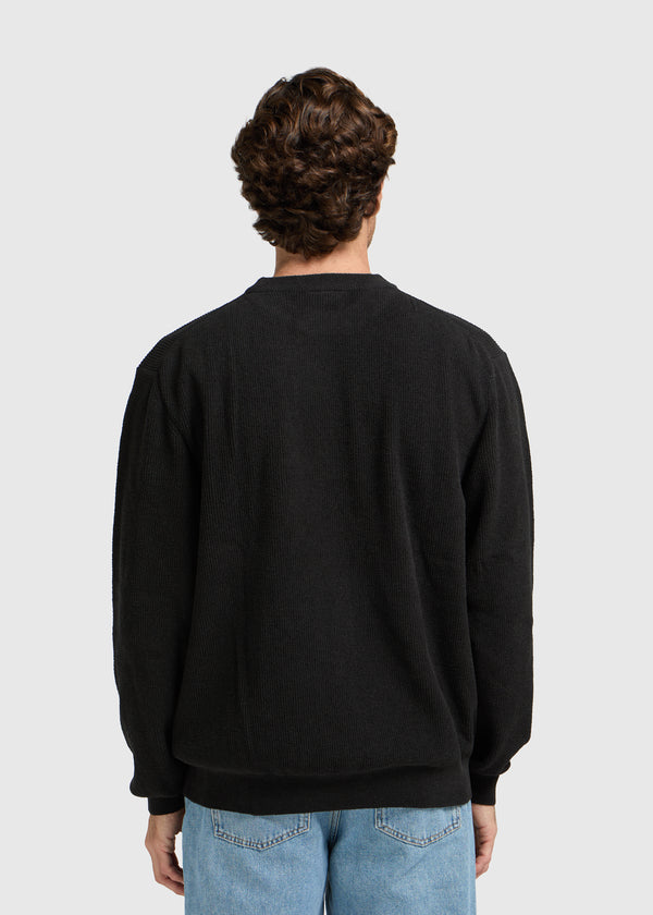 Structure Knit Crewneck - Off Black