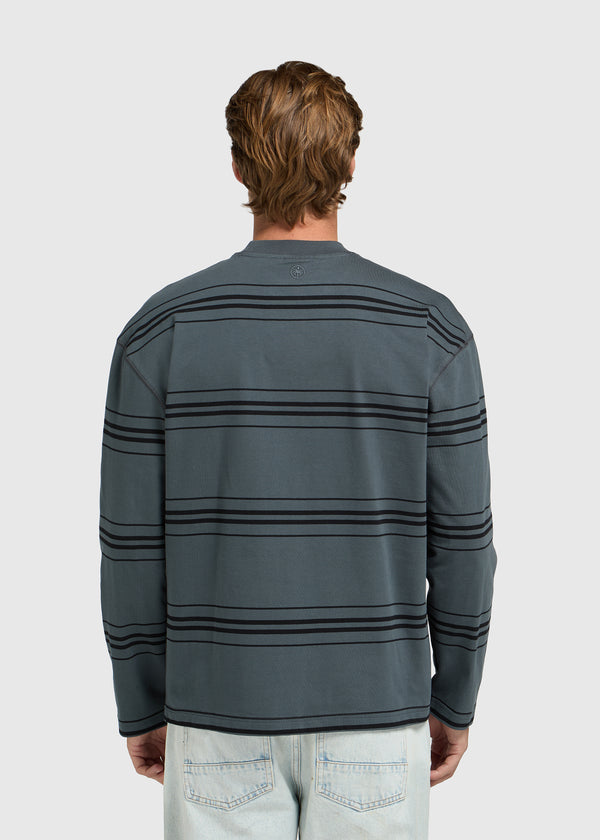 T-shirt à manches longues rayé Lennon - Bleu ombré