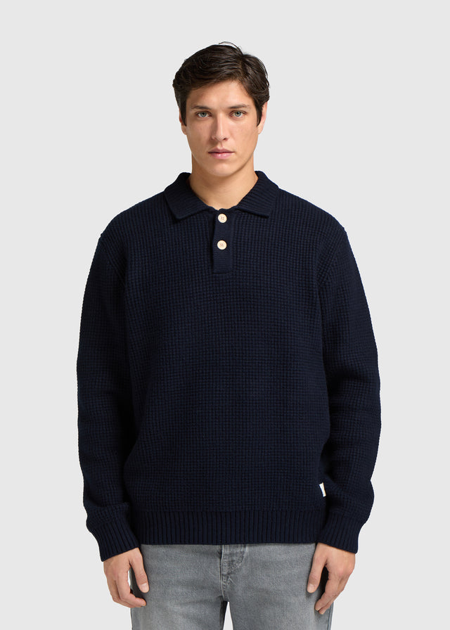 Polo Structure - Bleu marine