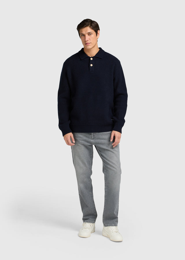 Polo Structure - Bleu marine