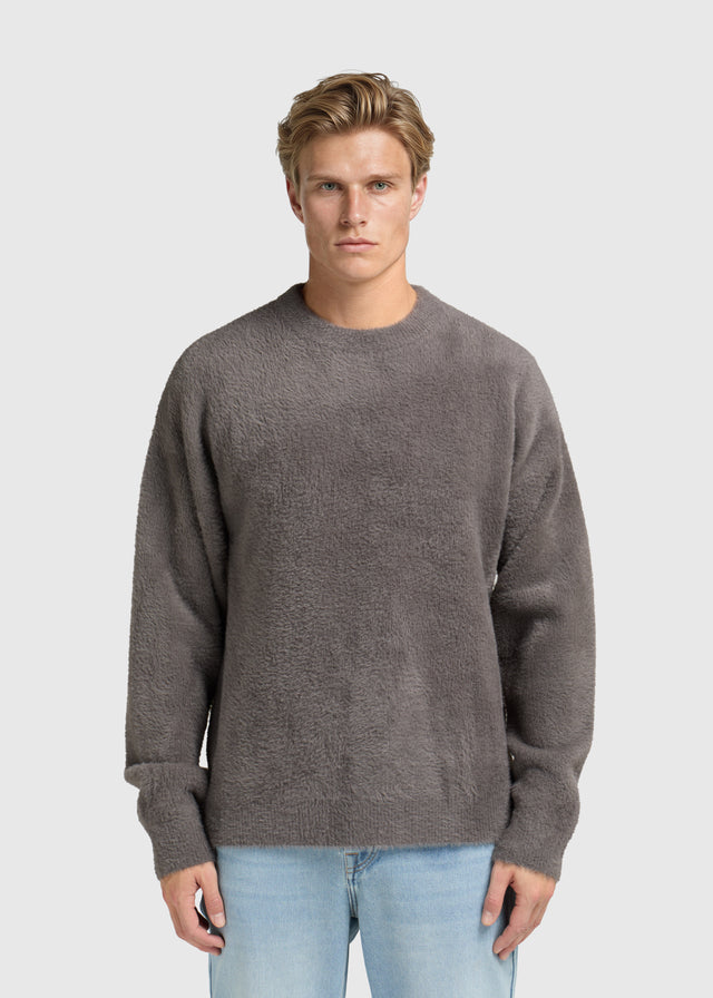 Pull ras du cou Hairy Brand - Anthracite