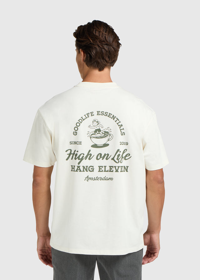 T-shirt Life - Blanc cassé
