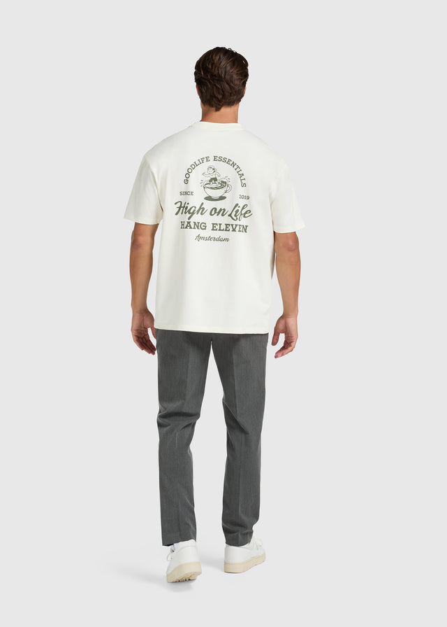 T-shirt Life - Blanc cassé