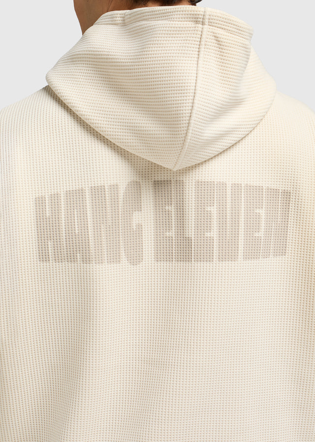Waffel-Artwork-Kapuzenpullover – Sand
