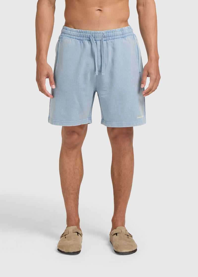 Washed Essential Sweat Short - Light Blue