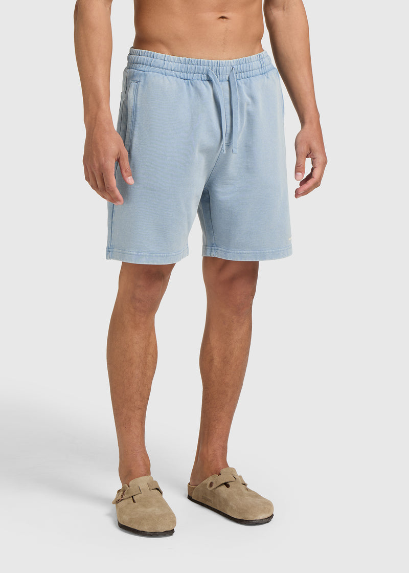 Washed Essential Sweat Short - Light Blue
