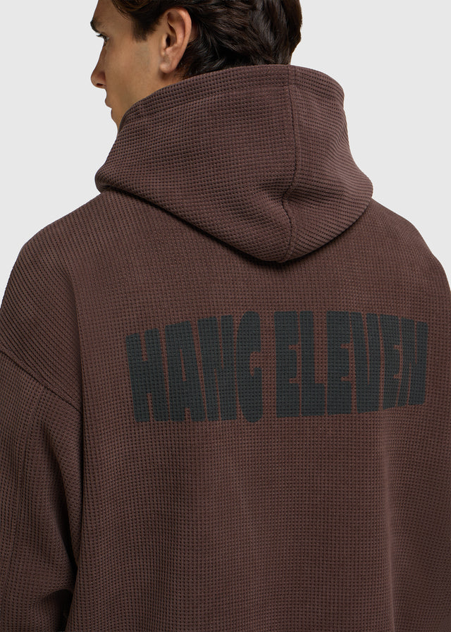 Waffle Artwork Hoodie - Light Brown