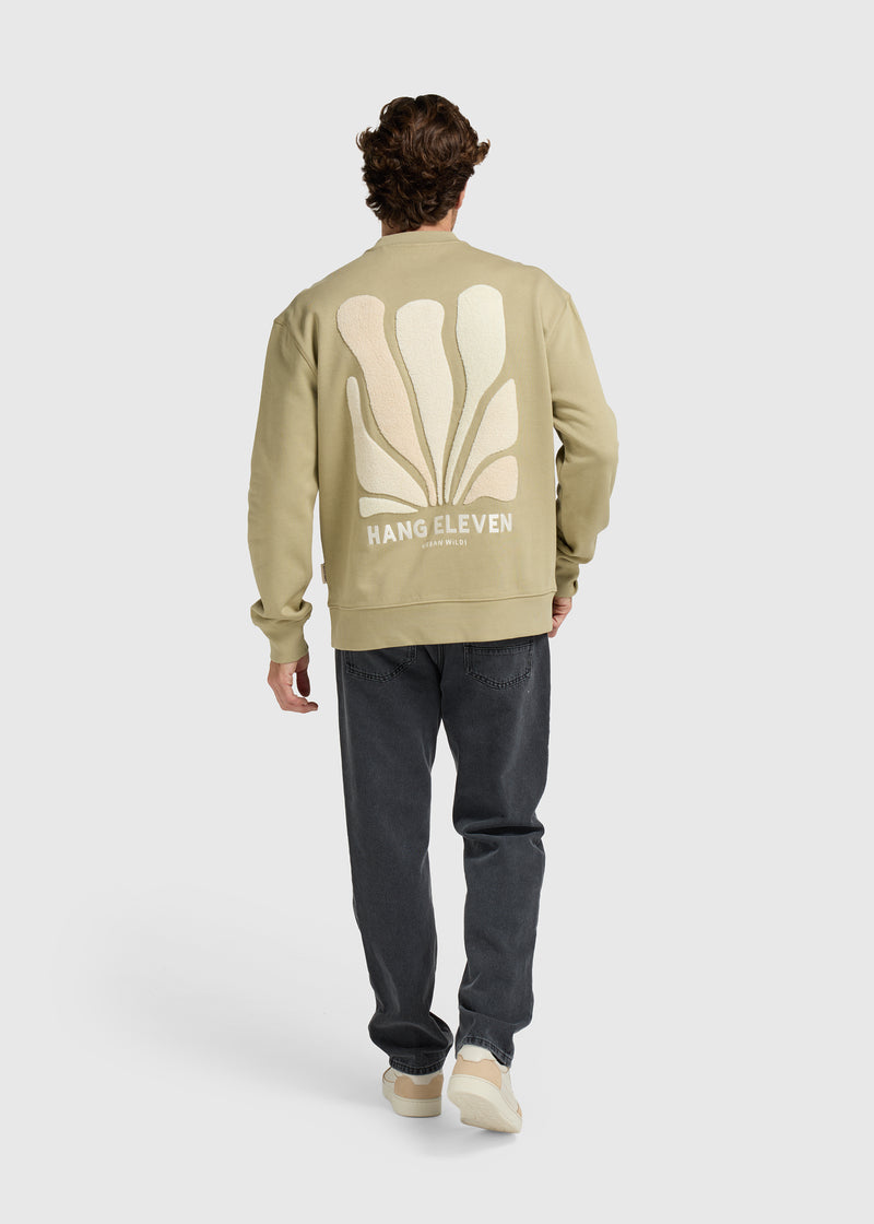 Florae Crewneck - Slate Green
