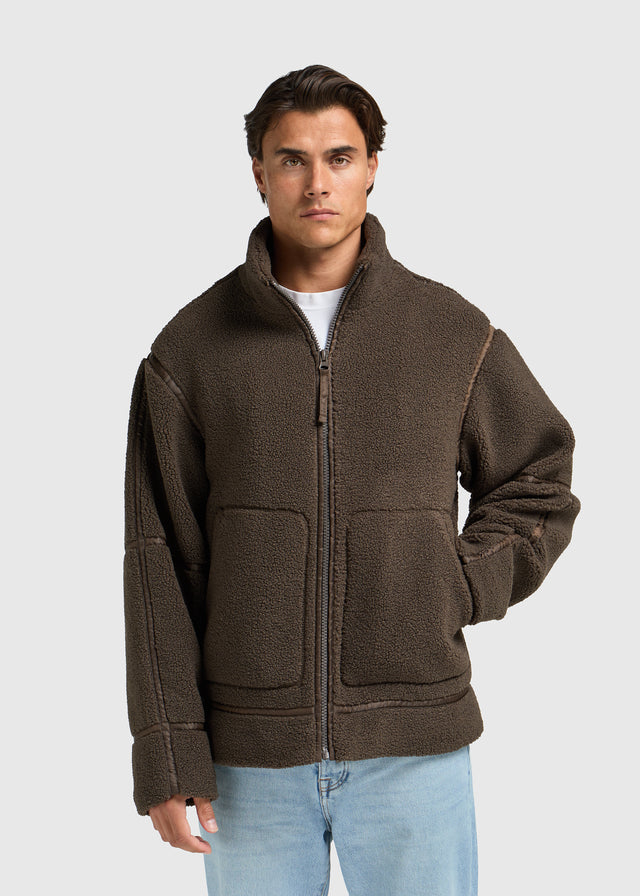 Teddy Tape Jacke - Espresso