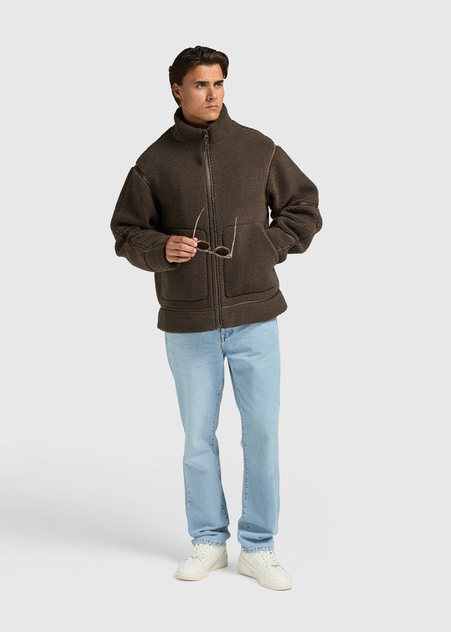 Teddy Tape Jacke - Espresso