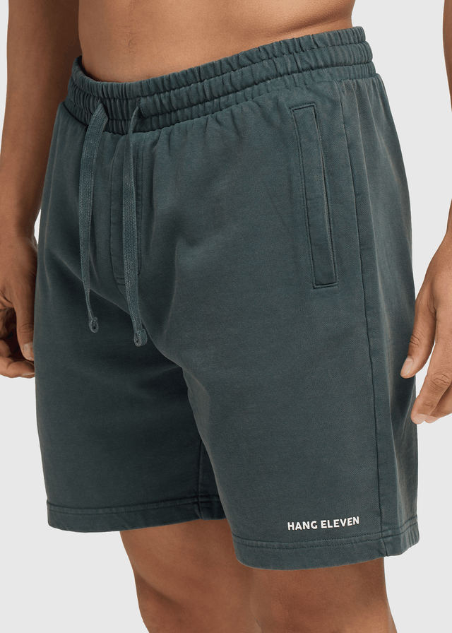 Short de survêtement Essential délavé - Sarcelle