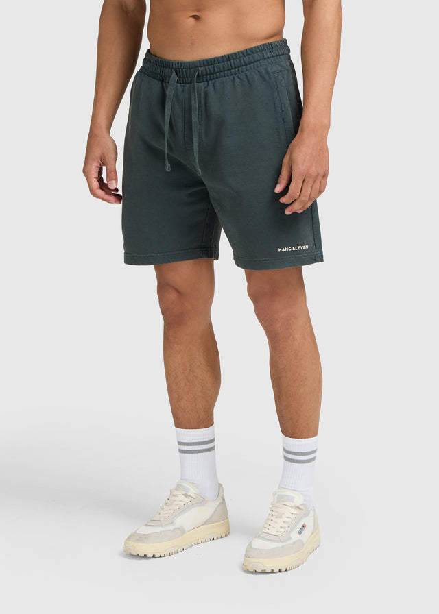 Short de survêtement Essential délavé - Sarcelle