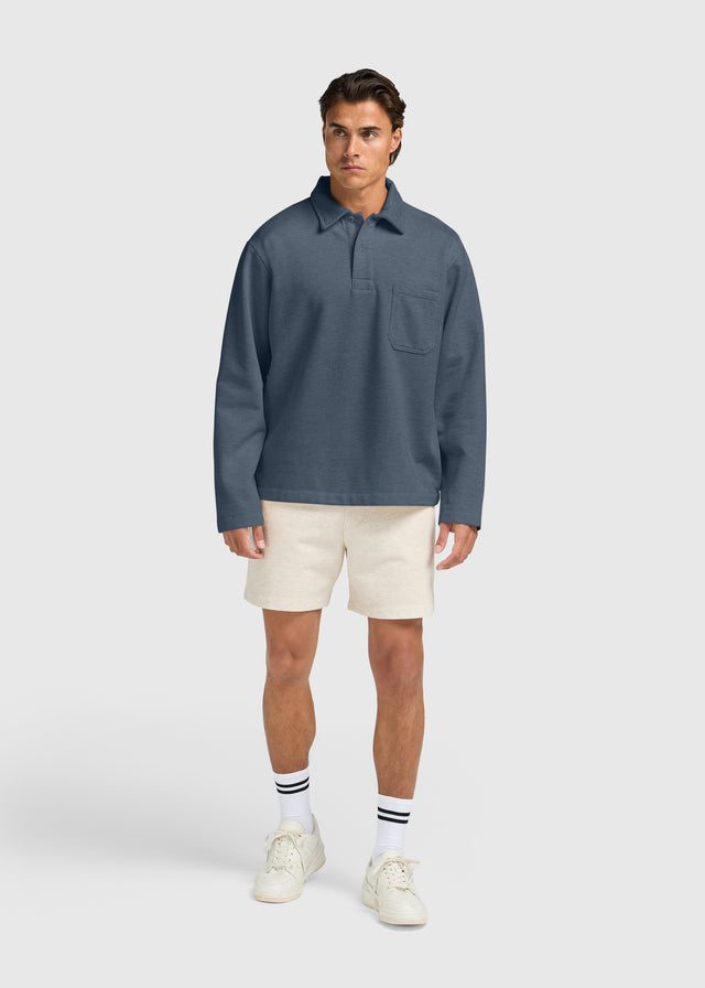 Vintage Washed Pocket Polo - Ombre Blue