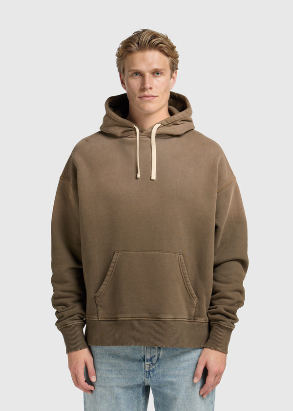 Heavy Dip Dye Hoodie - Washed Brown